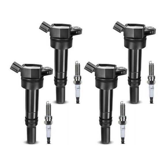 Ignition Coil Set with Spark Plugs 4 - Compatible with 2012 - 2016 Hyundai Elantra 2013 2014 2015