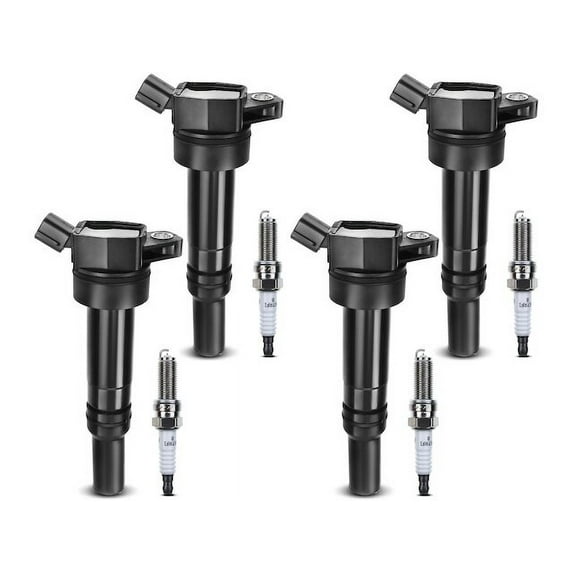 Ignition Coil Set with Spark Plugs 4 - Compatible with 2012 - 2019 Kia Soul 2.0L 4-Cylinder 2013 2014 2015 2016 2017 2018