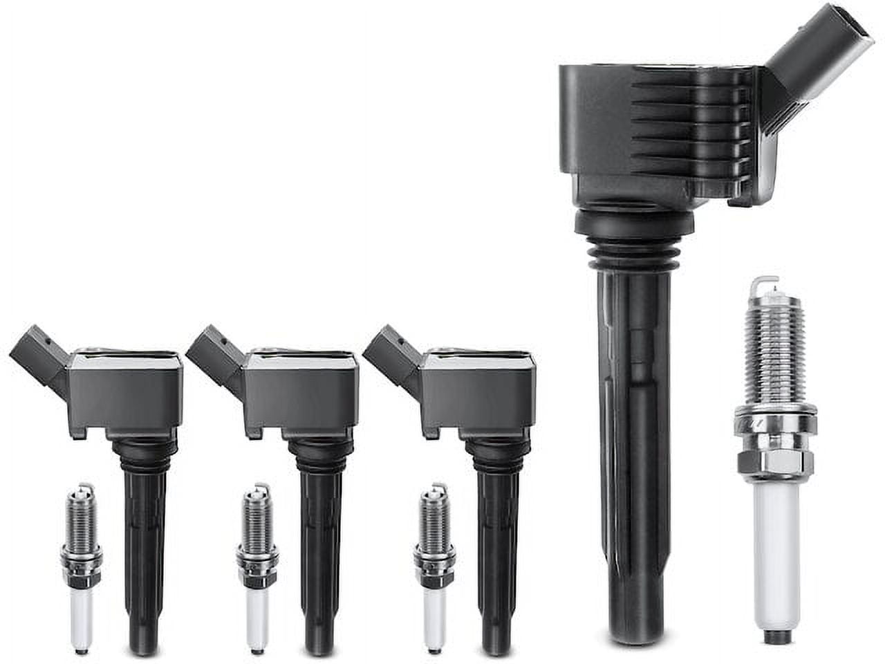 Ignition Coil Set with Spark Plugs 4 - Compatible with 2014 - 2019 Volkswagen Passat - Autopart Premium