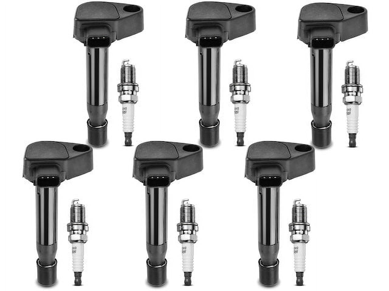 Ignition Coil Set with Spark Plugs 6 - Compatible with 2000 - 2002 Honda Accord 3.0L V6 - Autopart Premium