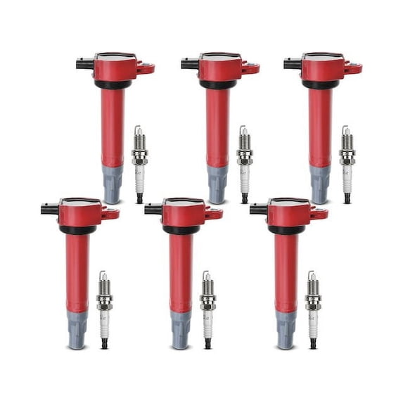 Ignition Coil Set with Spark Plugs 6 - Compatible with 2007 - 2008 Chrysler Pacifica 4.0L V6 - Autopart Premium