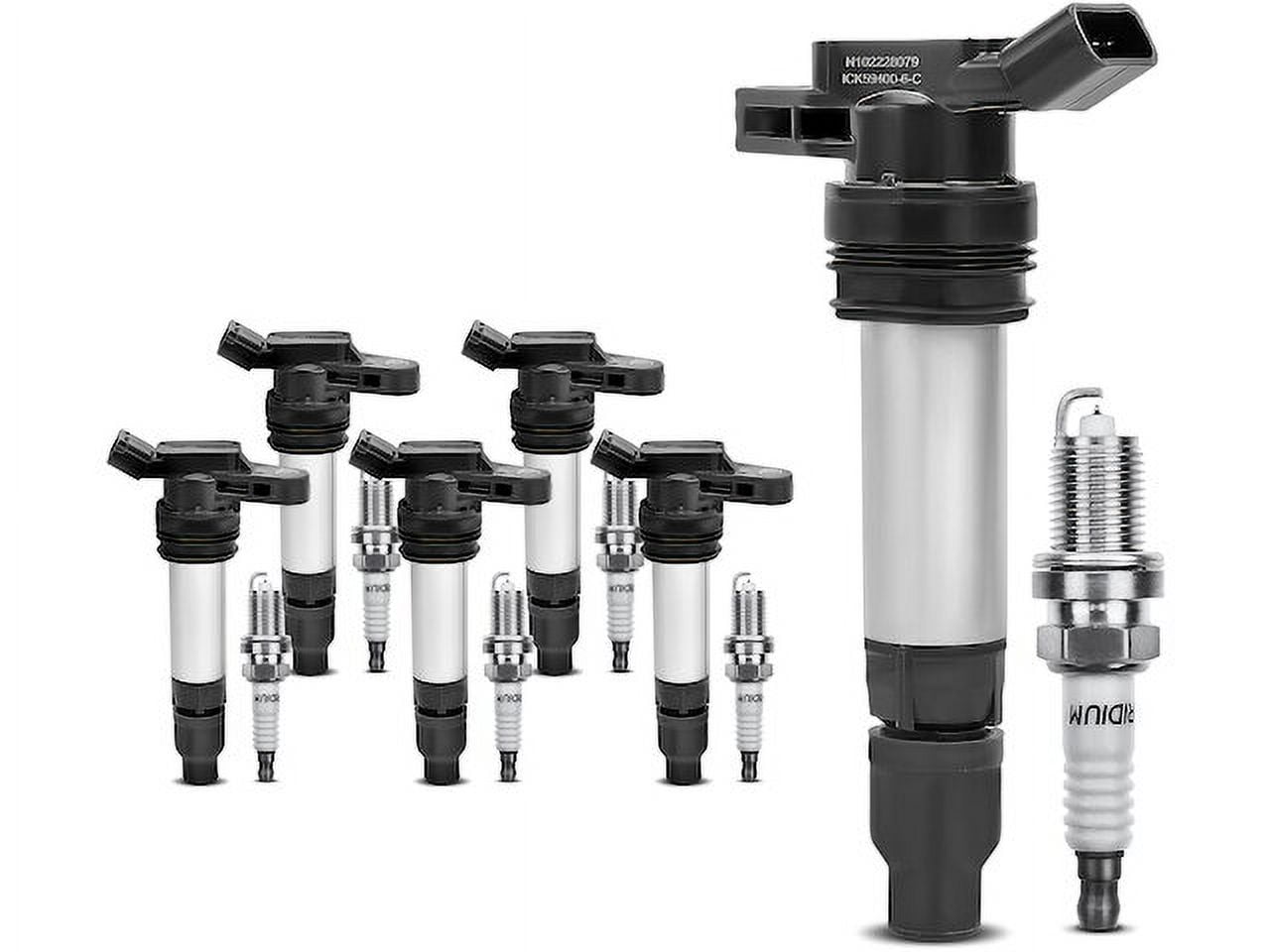Ignition Coil Set with Spark Plugs 6 - Compatible with 2007 - 2011 Volvo XC90 3.2L 6-Cylinder - Autopart Premium