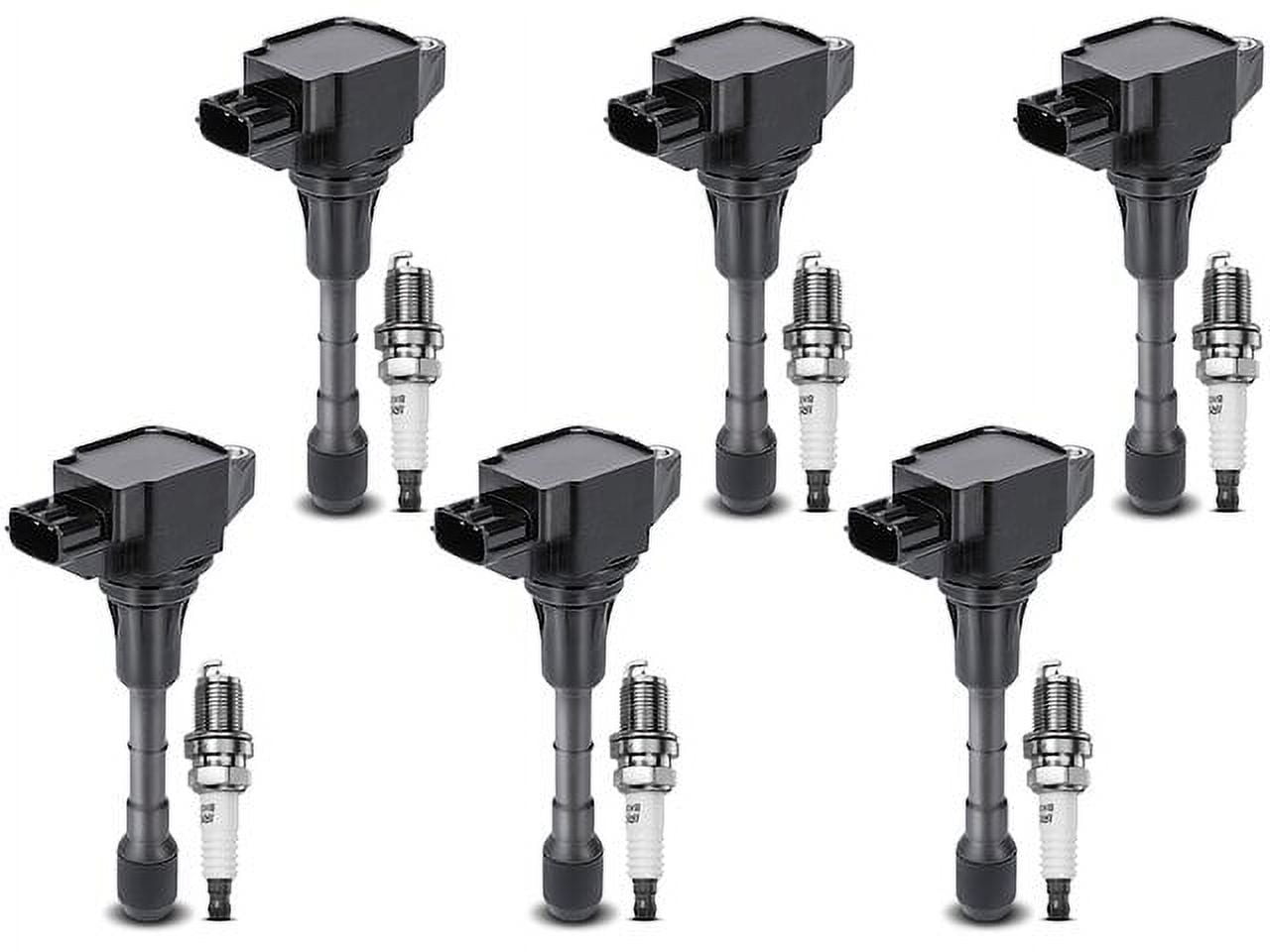 Ignition Coil Set with Spark Plugs 6 - Compatible with 2008 - 2012 INFINITI EX35 3.5L V6 - Autopart Premium