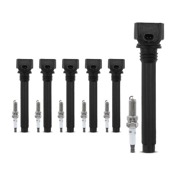 Ignition Coil Set with Spark Plugs 6 - Compatible with 2011 - 2015 Jeep Grand Cherokee 3.6L V6 - Autopart Premium