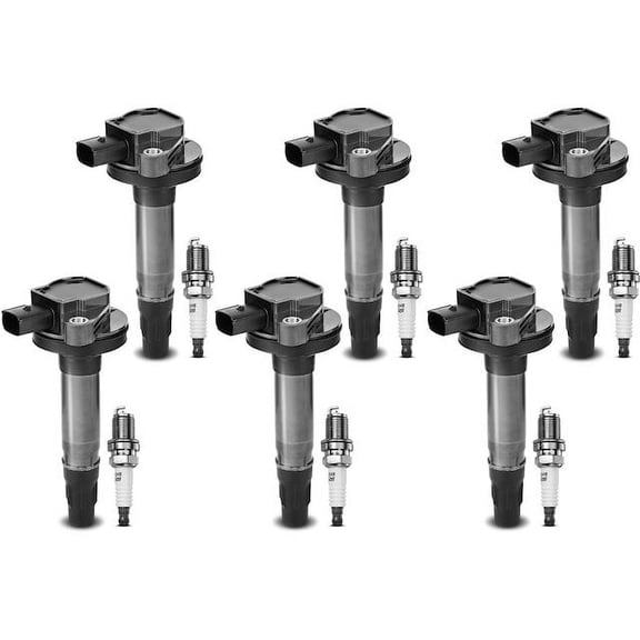 Ignition Coil Set with Spark Plugs 6 - Compatible with 2011 - 2017 Ford Explorer - Autopart Premium