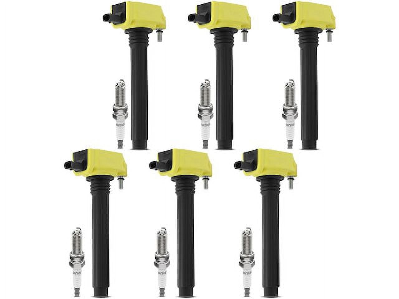 Ignition Coil Set with Spark Plugs 6 - Compatible with 2012 - 2017 Jeep Wrangler 3.6L V6 - Autopart Premium