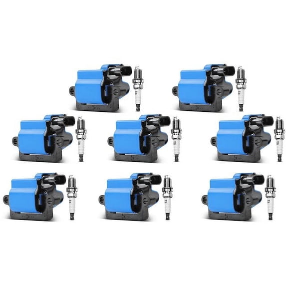 Ignition Coil Set with Spark Plugs 8 - Compatible with 2000 - 2006 GMC Yukon XL 2500 6.0L V8 - Autopart Premium