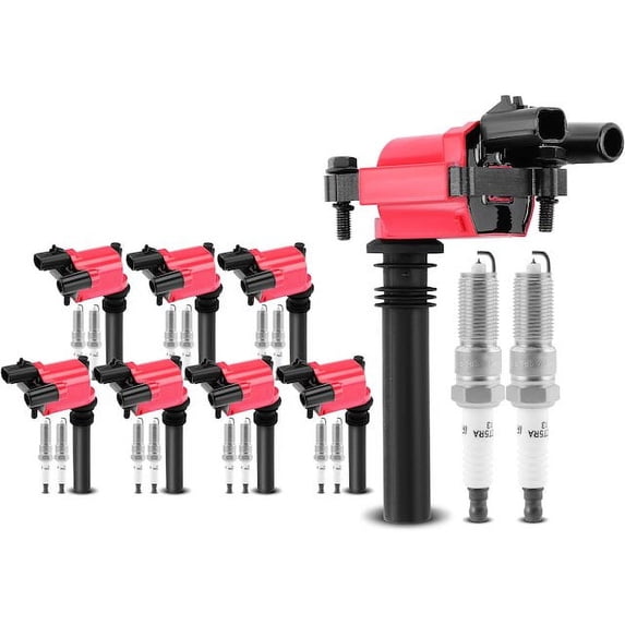 Ignition Coil Set with Spark Plugs 8 - Compatible with 2003 - 2005 Dodge Ram 2500 5.7L V8 - Autopart Premium