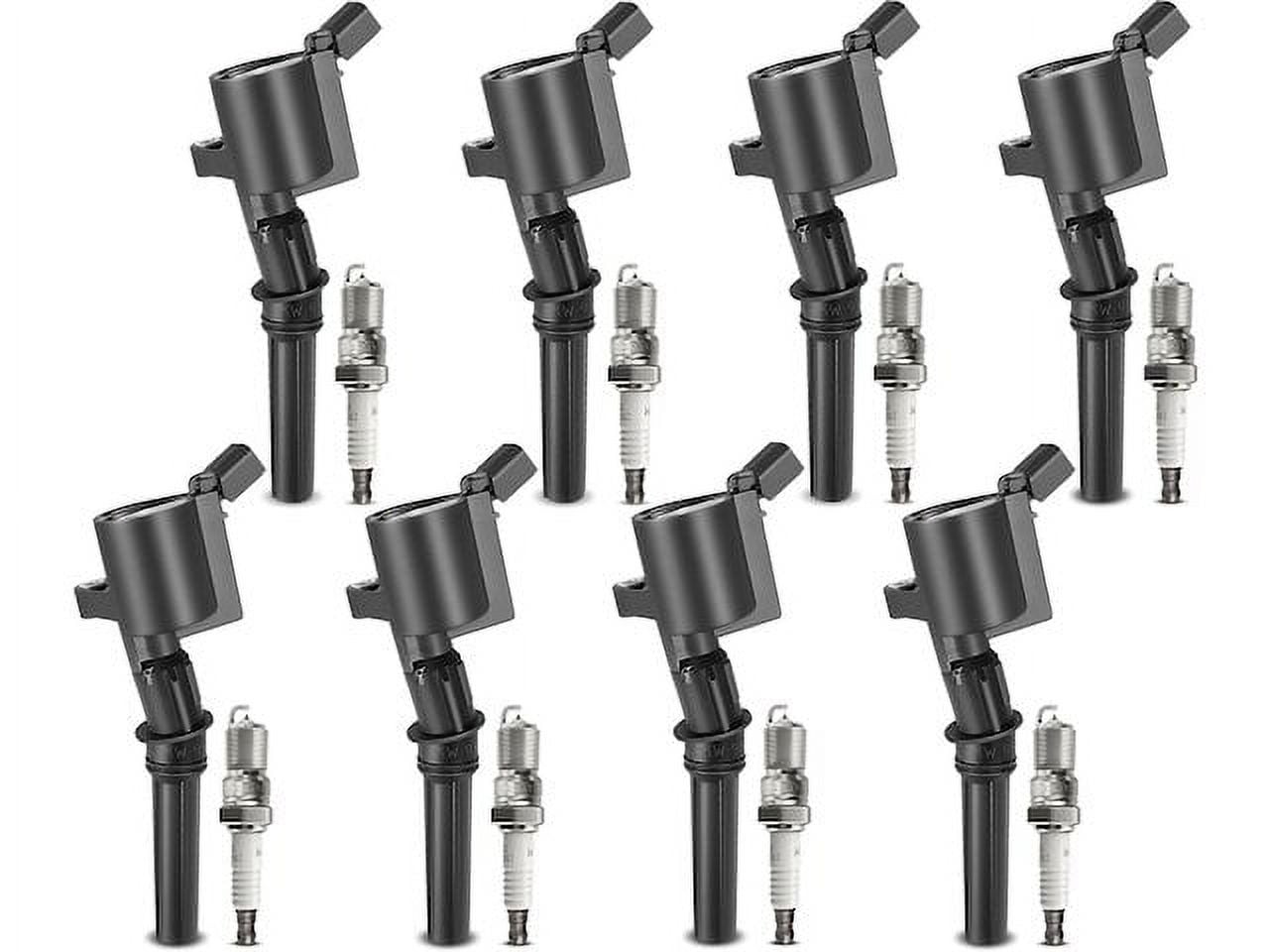 Ignition Coil Set with Spark Plugs 8 - Compatible with 2004 - 2015, 2017 Ford E-350 Super Duty - Autopart Premium