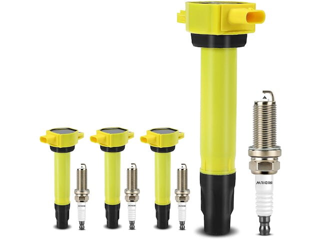 Ignition Coil Set with Spark Plugs 8 - Compatible with 2007 - 2012 Dodge Caliber - Autopart Premium
