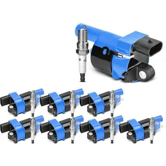 Ignition Coil Set with Spark Plugs 8 - Compatible with 2007 - 2013 GMC Sierra 1500 2008 2009 2010 2011 2012
