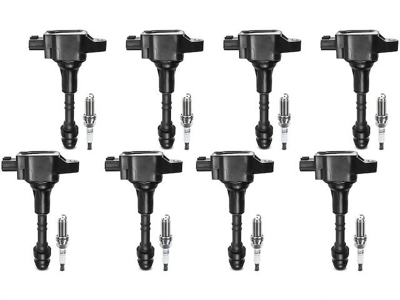 Ignition Coil Set with Spark Plugs 8 - Compatible with 2007 - 2015 Nissan Armada 5.6L V8 - Autopart Premium