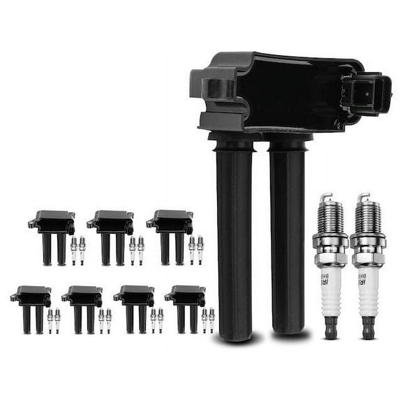 Ignition Coil Set with Spark Plugs 8 - Compatible with 2011 - 2018 Ram 2500 2012 2013 2014 2015 2016 2017