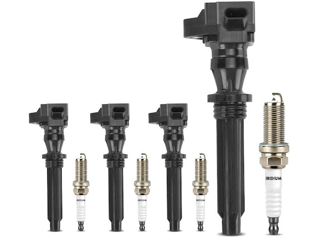 Ignition Coil Set with Spark Plugs 8 - Compatible with 2018 - 2020 Land Rover Discovery Sport 2.0L 4-Cylinder - Autopart Premium