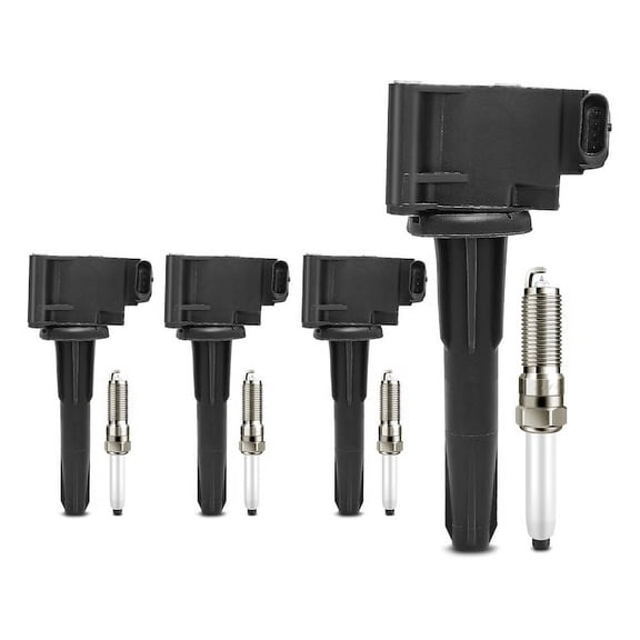 Ignition Coil Set with Spark Plugs 8 - Compatible with 2019 - 2021 Cadillac XT4 2.0L 4-Cylinder - Autopart Premium