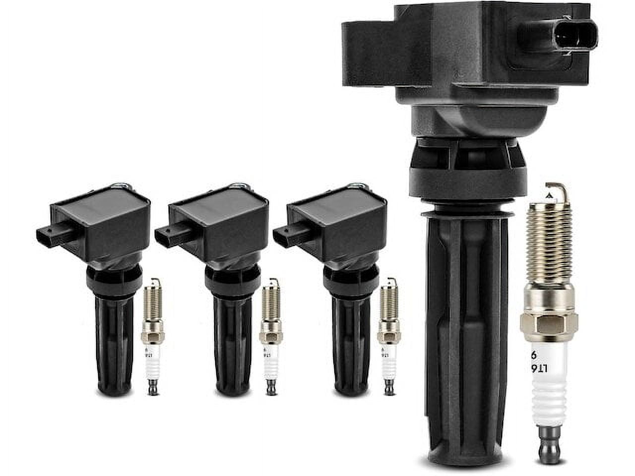 Ignition Coil Set with Spark Plugs 8 - Compatible with 2019 - 2021 Ford Edge 2.0L 4-Cylinder - Autopart Premium