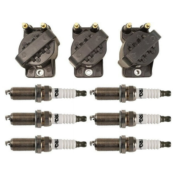 Ignition Coil Set with Spark Plugs 9 Piece - Compatible with 1994 - 1995 Honda Passport 3.2L V6