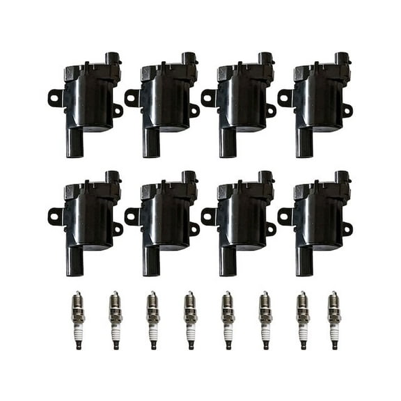 Ignition Coil Set with Spark Plugs - Compatible with 2000 - 2006 Chevy Suburban 2500 6.0L V8 2001 2002 2003 2004 2005