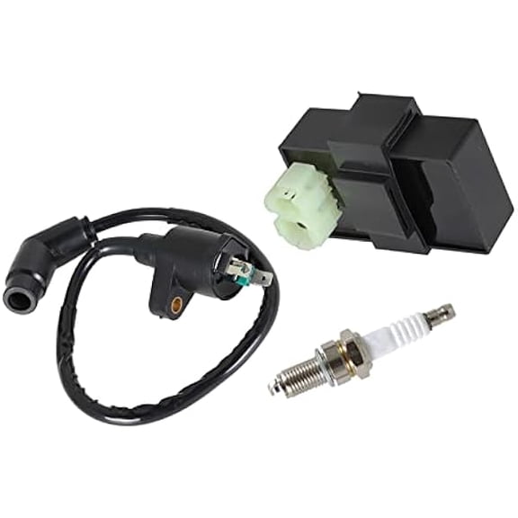 Ignition Coil Spark Plug and CDI Box Replacement Compatible with Honda FourTrax 300 TRX300 2x4 and 4x4 19901993, Electrical System Support for ATV Riding and Maintenance