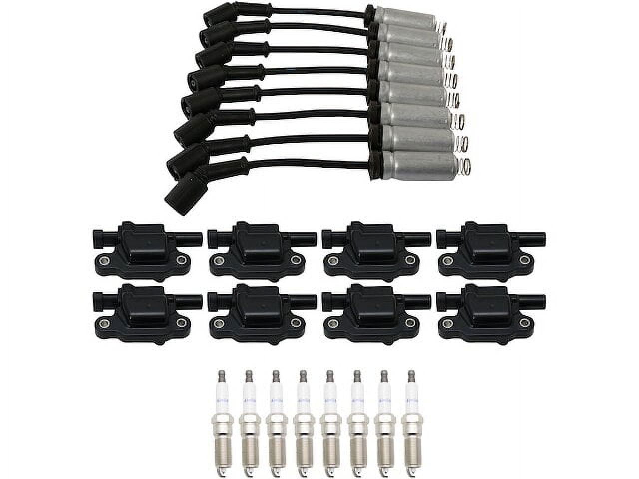 Ignition Coil Spark Plug and Wire Set 17 Piece Compatible with 2015
