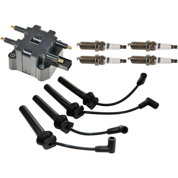 Ignition Coil Spark Plug and Wire Set 6 Piece - Compatible with 2001 - 2004 Dodge Neon 2002 2003