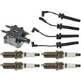 thumbnail image 1 of Ignition Coil Spark Plug and Wire Set 6 Piece - Compatible with 2002 - 2005 Jeep Liberty 2.4L 4-Cylinder 2003 2004, 1 of 2