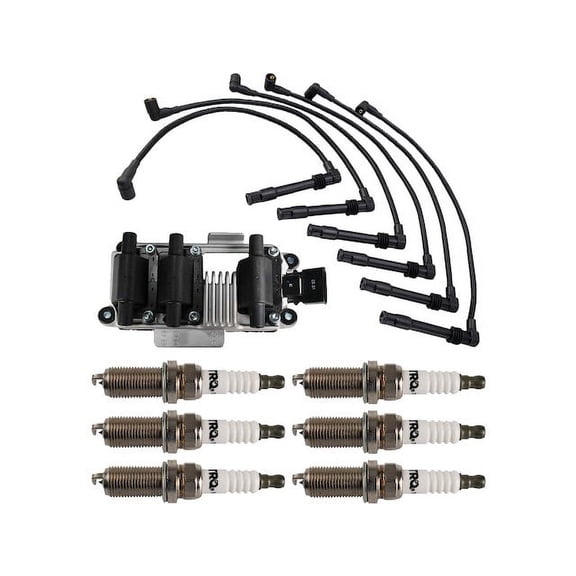 Ignition Coil Spark Plug and Wire Set 8 Piece - Compatible with 1999 - 2001 Audi A6 2000