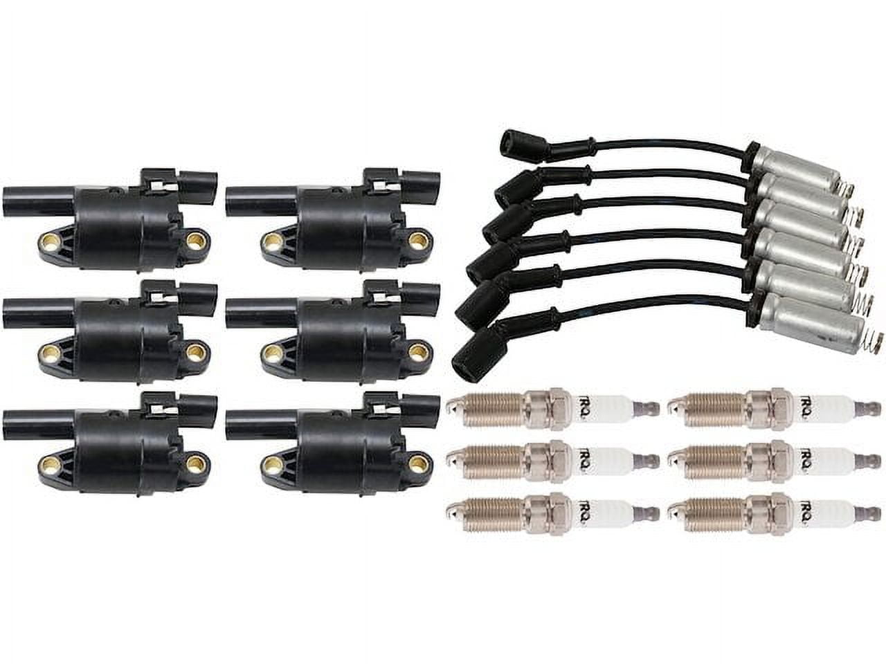 Ignition Coil Spark Plug and Wire Set - Compatible with 2014 - 2019 Chevy Silverado 1500 4.3L V6 2015 2016 2017 2018