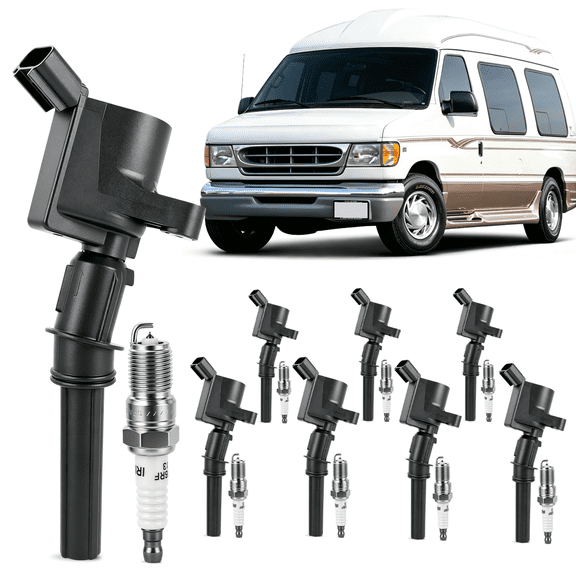 Ignition Coil & Spark Plug for Ford E-450 Super Duty 2003-2016 5.4L Engine DG508 FD503 SP479 F7TZ-12029-AB