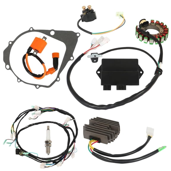 Ignition Coil Wire Harness CDI Magneto Stator Kit 3GD-82590-40-00 3HN-85510-10-00 4KD-81940-00-00 4KB-81960-02-00 Replacement for Warrior 350 YFM350X 1997-2001