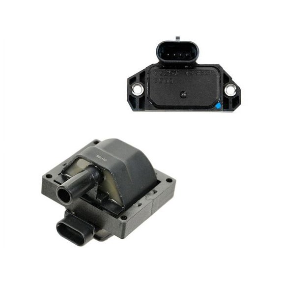 Ignition Coil and Control Module Kit 2 Piece - Compatible with 1999 - 2000 Cadillac Escalade