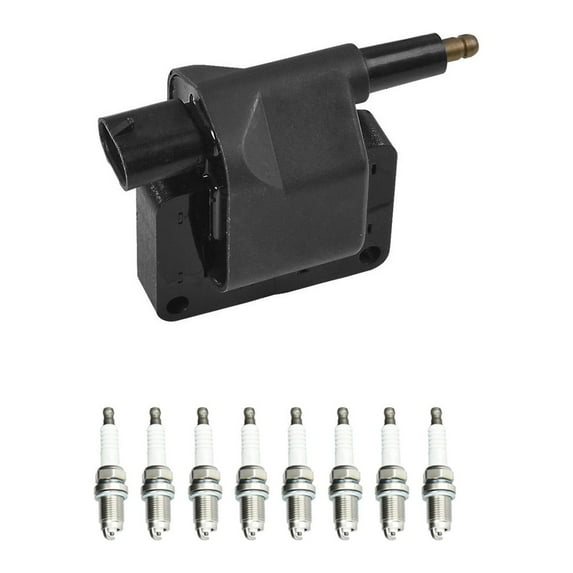 Ignition Coil and Iridium Spark Plug Compatible with 1997 Dodge Ram 1500 5.2L V8 Replacement for UF97
