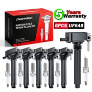 Ignition Coil and Iridium Spark Plug Set for 3.6L V6 Engines Replaces UF648 DQG1176 36-8196