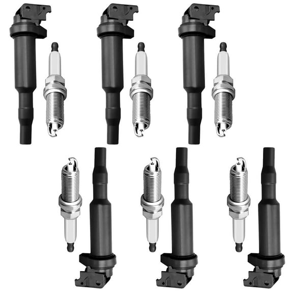 Ignition Coil and Platinum Spark Plug Compatible with BMW 128i 328i X3 X5 Z4 3.0L l6 UF592