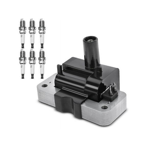 Ignition Coil and Spark Plug Kit 1 - Compatible with 1999 - 2004 Nissan Frontier 3.3L V6 2000 2001 2002 2003