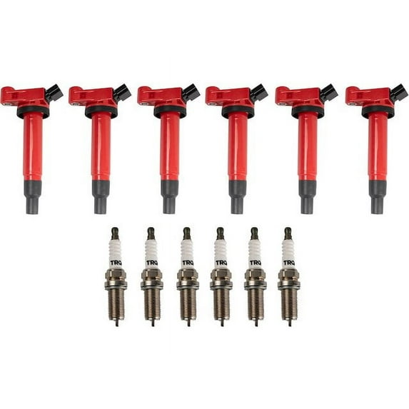 Ignition Coil and Spark Plug Kit 12 Piece - Compatible with 2001 - 2003 Toyota Highlander 3.0L V6 2002
