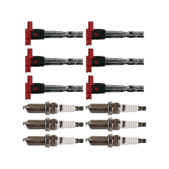 Ignition Coil and Spark Plug Kit 12 Piece - Compatible with 2002 - 2004 Audi A6 2003