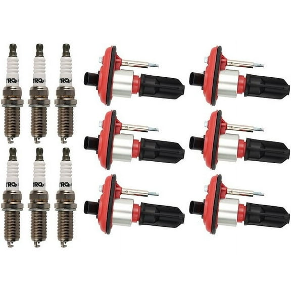 Ignition Coil and Spark Plug Kit 12 Piece - Compatible with 2002 - 2005 Chevy Trailblazer EXT 4.2L 6-Cylinder 2003 2004