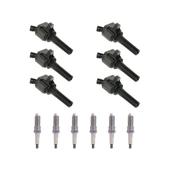Ignition Coil and Spark Plug Kit 12 Piece - Compatible with 2006 - 2009 Chevy Trailblazer 4.2L 6-Cylinder 2007 2008