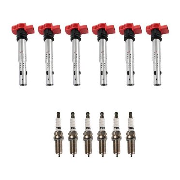 Kintop Ignition Coils & Iridium Spark Plugs Kit – For Audi A3 1.8L 2.0L 2015-2016 & More – UF716, UF765, 06J905110D – 4 Coils + 4 Plugs