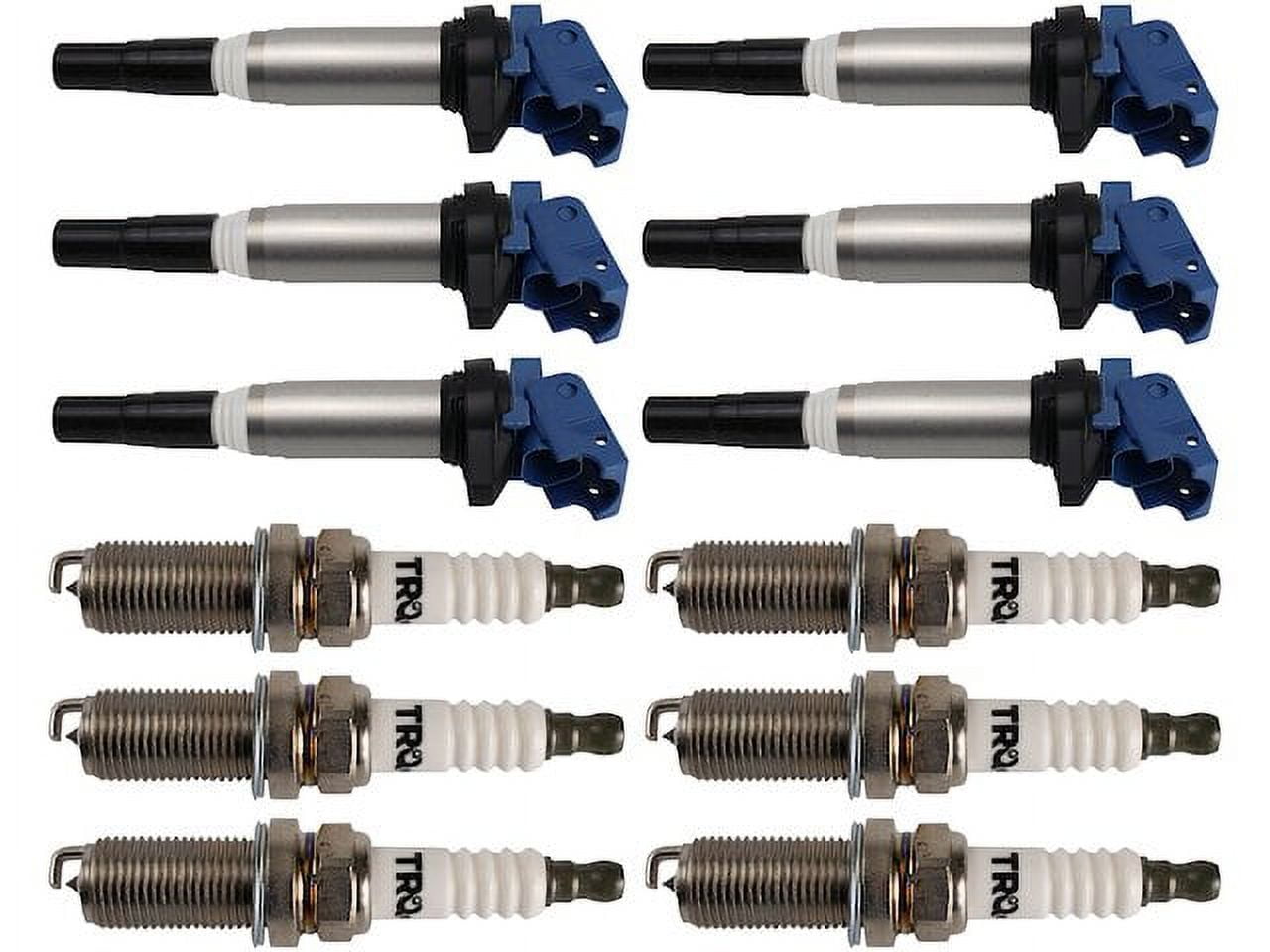 Ignition Coil and Spark Plug Kit 12 Piece Compatible with 2010 2013