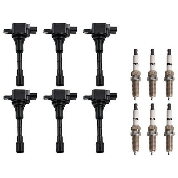 Ignition Coil and Spark Plug Kit 12 Piece - Compatible with 2014 - 2018 INFINITI Q50 3.5L V6 2015 2016 2017