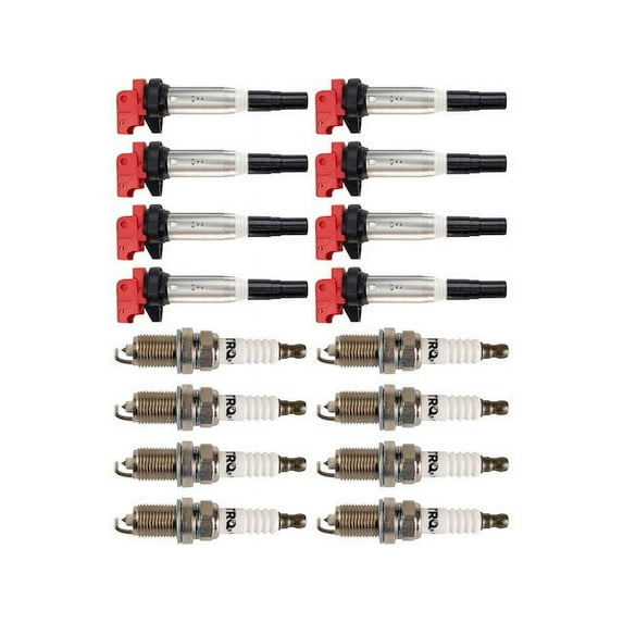 Ignition Coil and Spark Plug Kit 16 Piece - Compatible with 2006 - 2008 BMW 750i 2007