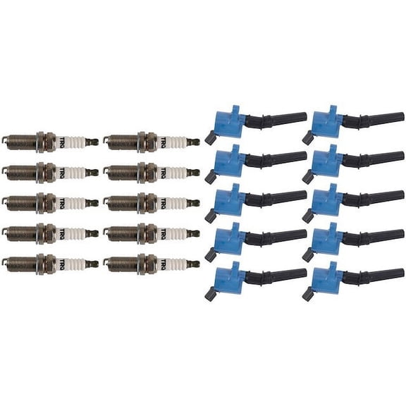 Ignition Coil and Spark Plug Kit 20 Piece - Compatible with 2000 - 2005 Ford Excursion 2001 2002 2003 2004