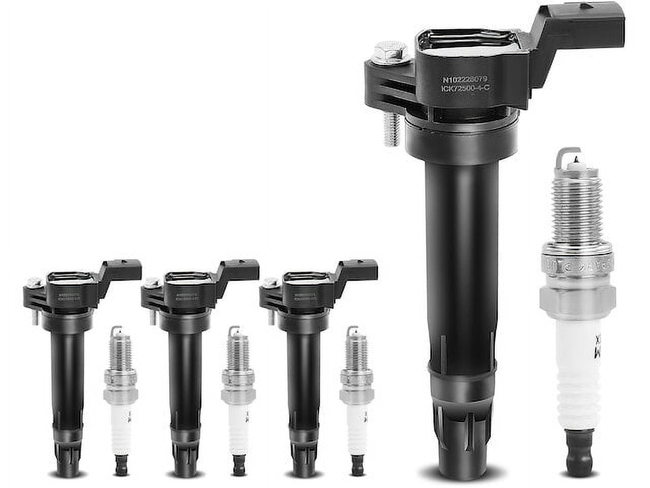 Ignition Coil and Spark Plug Kit 4 Compatible with 2013 2015 Chevy