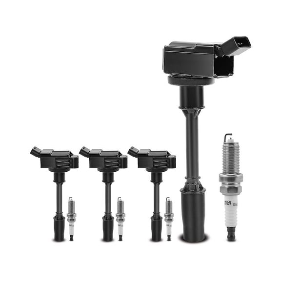 Ignition Coil and Spark Plug Kit 4 - Compatible with 2016 - 2017 Lexus GS200t 2.0L 4-Cylinder - Autopart Premium