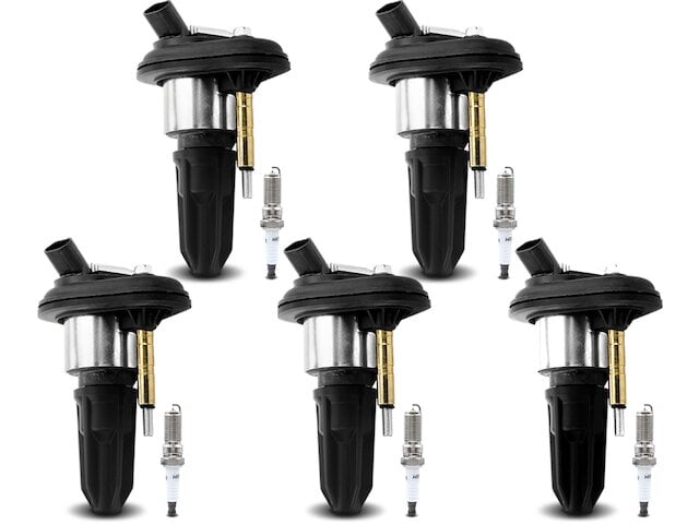 Ignition Coil and Spark Plug Kit 5 - Compatible with 2004 - 2006 Chevrolet Colorado 3.5L 5-Cylinder Gas - Autopart Premium