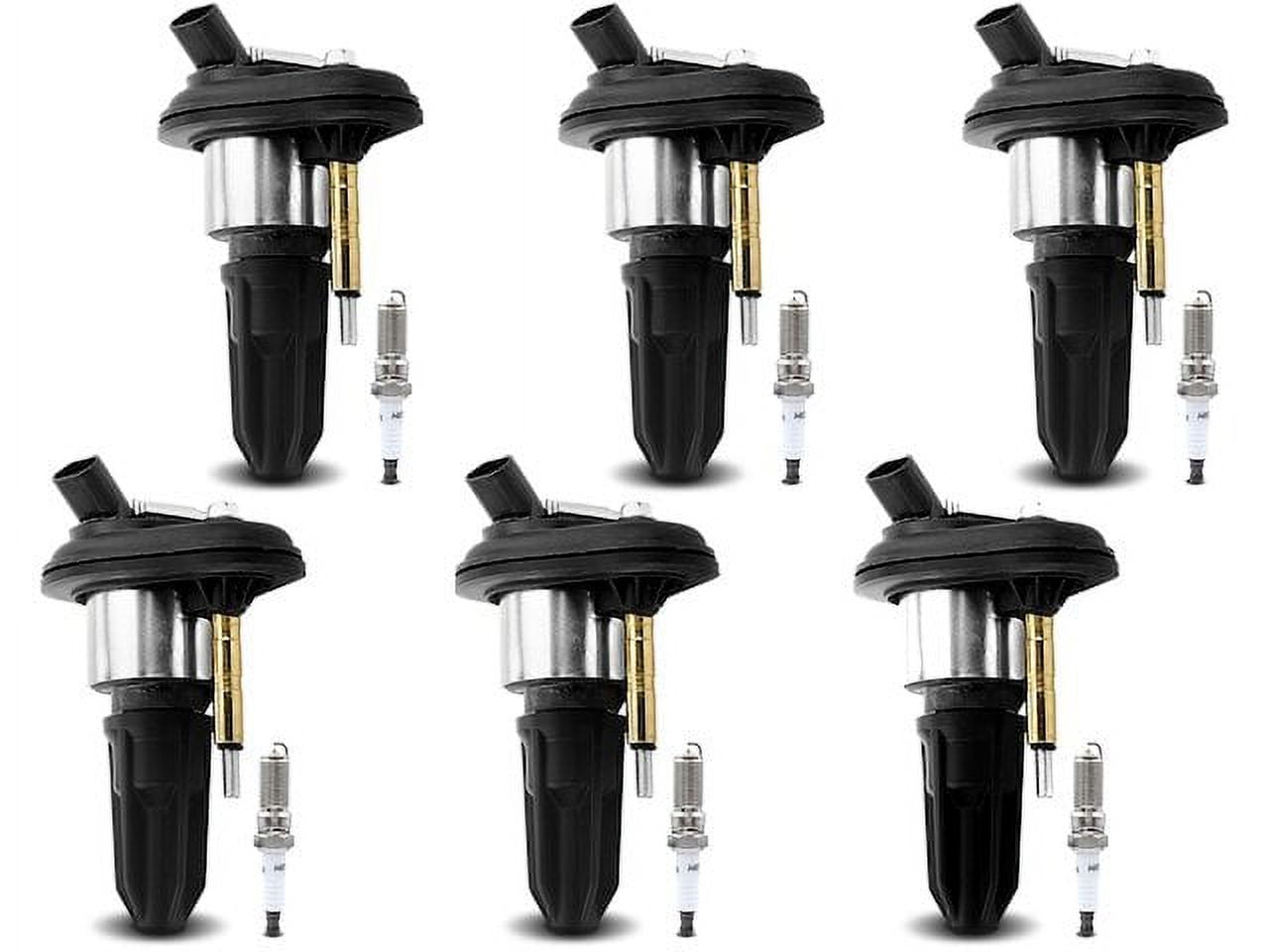 Ignition Coil and Spark Plug Kit 6 - Compatible with 2002 - 2005 GMC Envoy Sport Utility 4.2L 6-Cylinder GAS - Autopart Premium