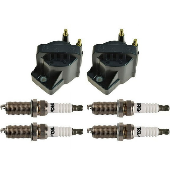 Ignition Coil and Spark Plug Kit 6 Piece - Compatible with 1994 - 1997 Chevy S10 2.2L 4-Cylinder 1995 1996