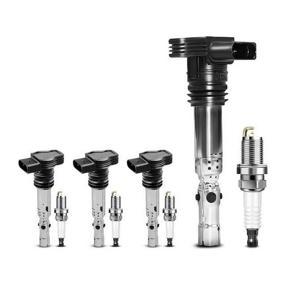 Ignition Coil and Spark Plug Kit 8 - Compatible with 2001 - 2006 Audi TT Quattro 1.8L 4-Cylinder 2002 2003 2004 2005